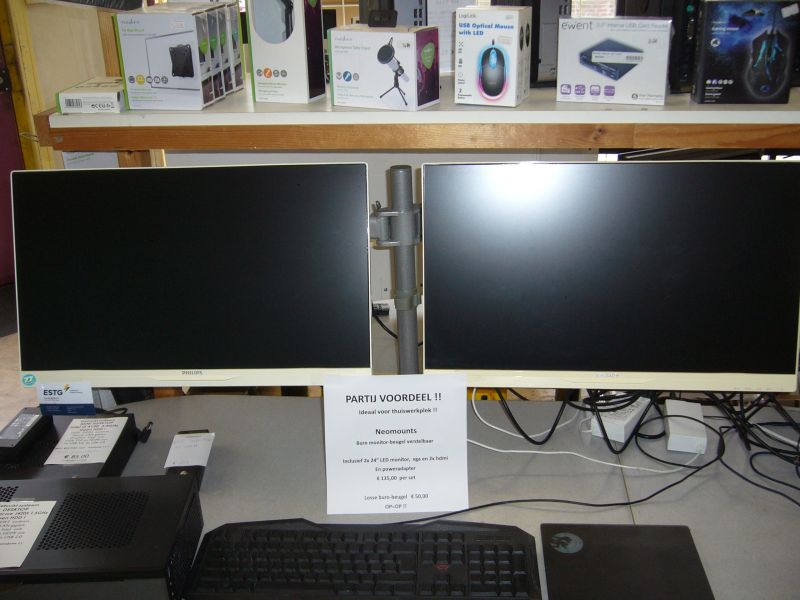 Buro monitor beugel duo