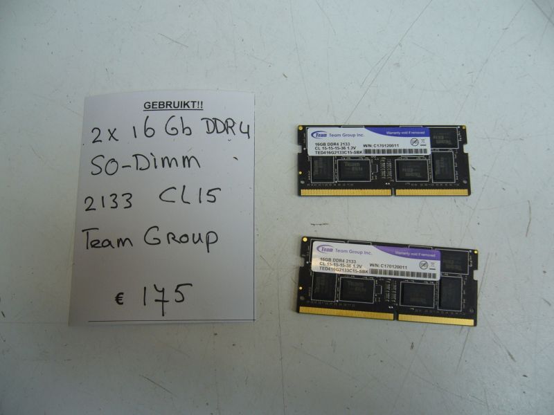 2x 16Gb DDR4 MEMORY  SO-Dimm